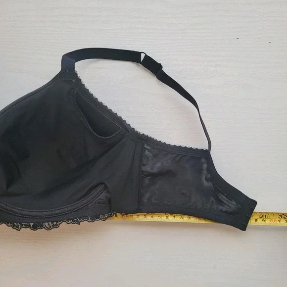 Amoena 38D Arielle SB 44557 Mastectomy Pocker Bra Black White Soft No Underwire - Picture 6 of 14